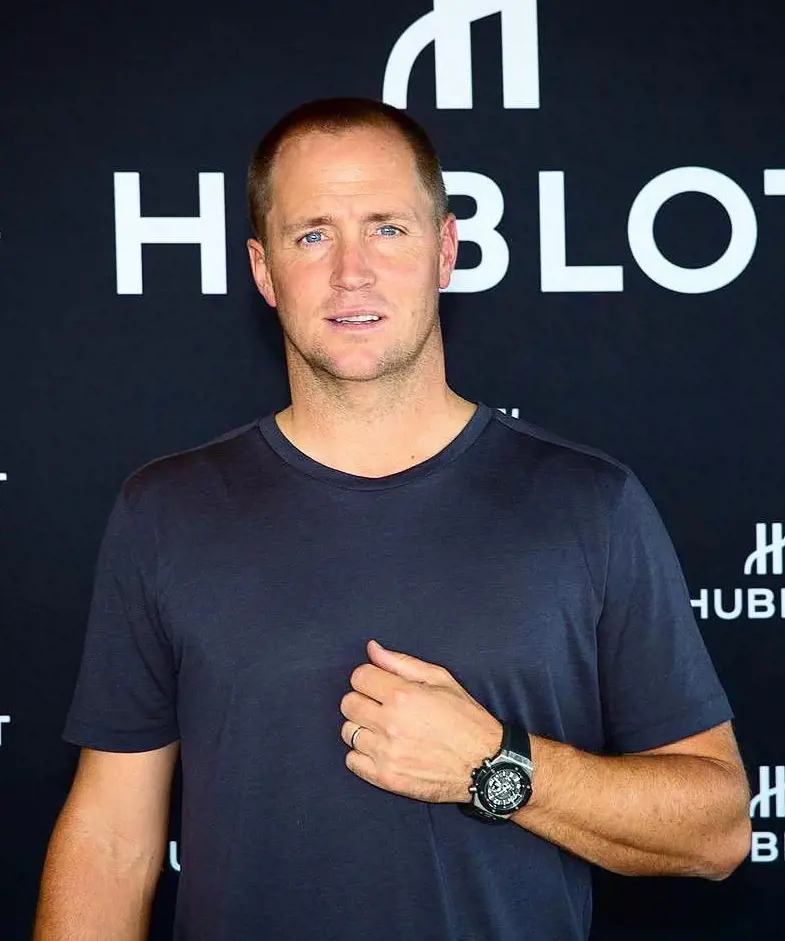 Alex during his sponsorship deal presentation with Hublot.