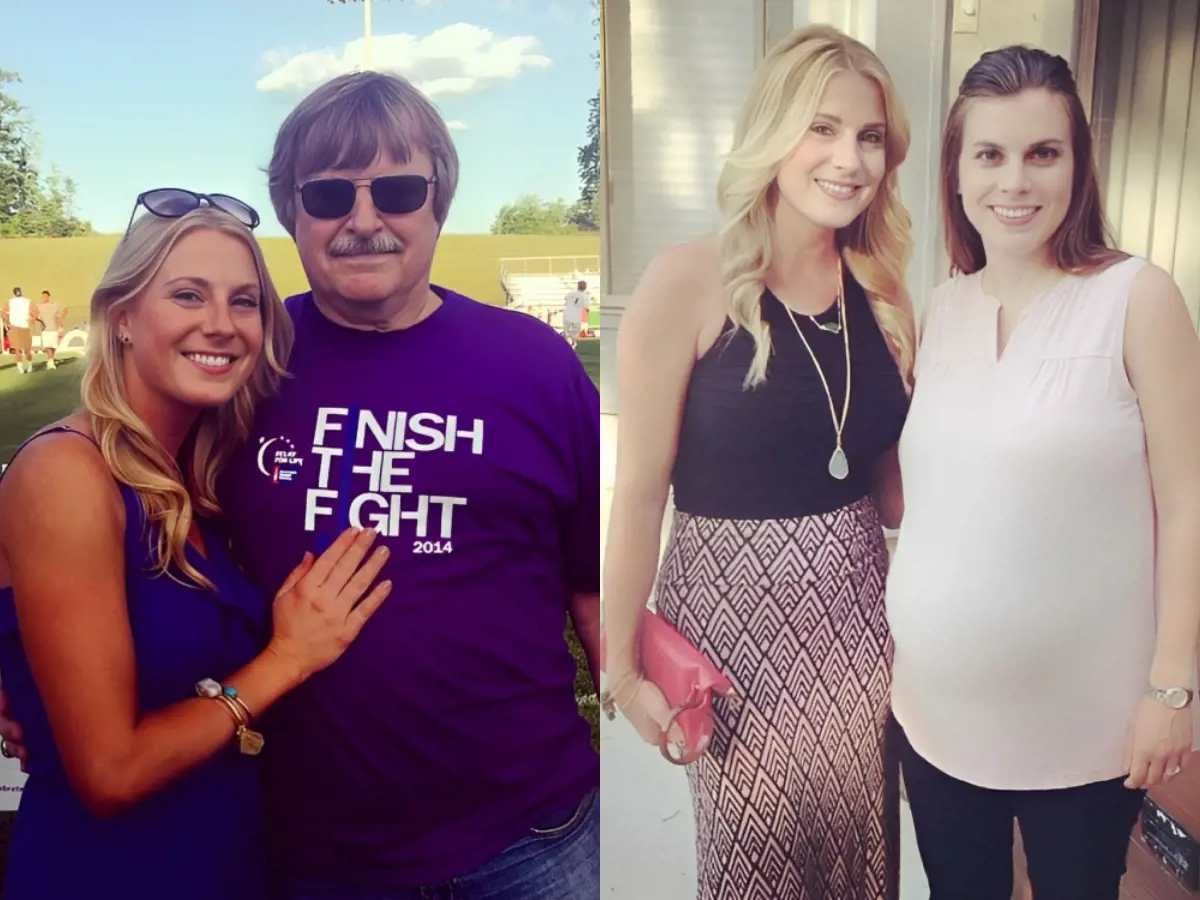 (Left) Kaitlyn and John at the Relay for Life Cancer Walk in June 2014