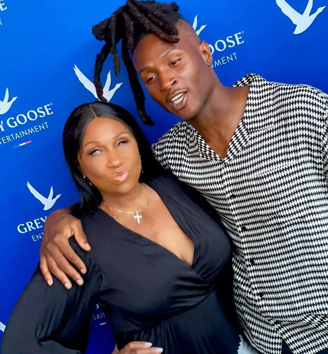 Deandre with his mother Sabrina Greenlee attending an event by Grey Goose Entertainment in July 2021