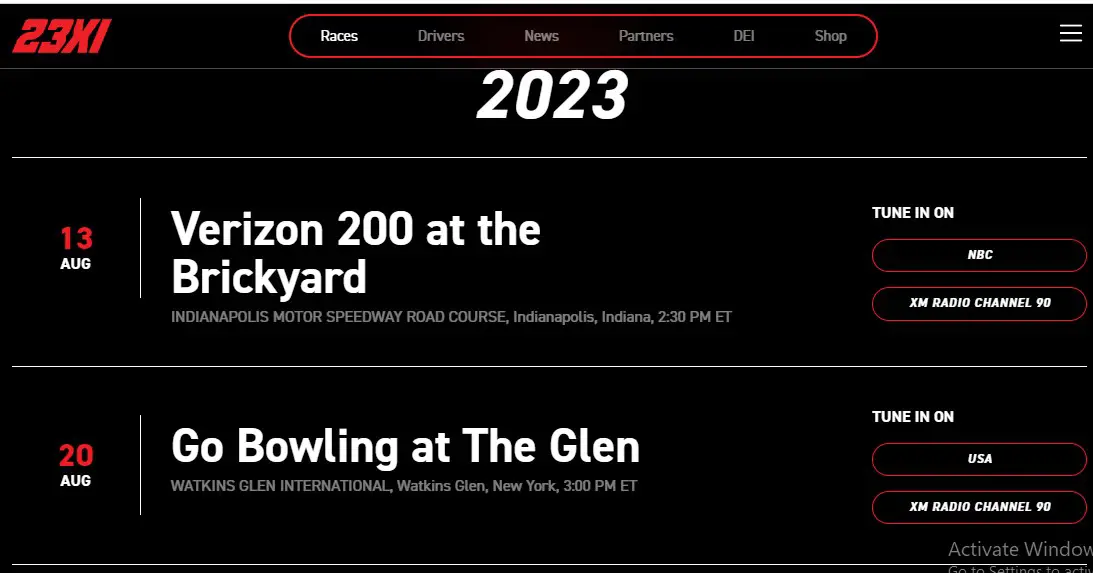 23 XI races in 2023 are scheduled from August to November
