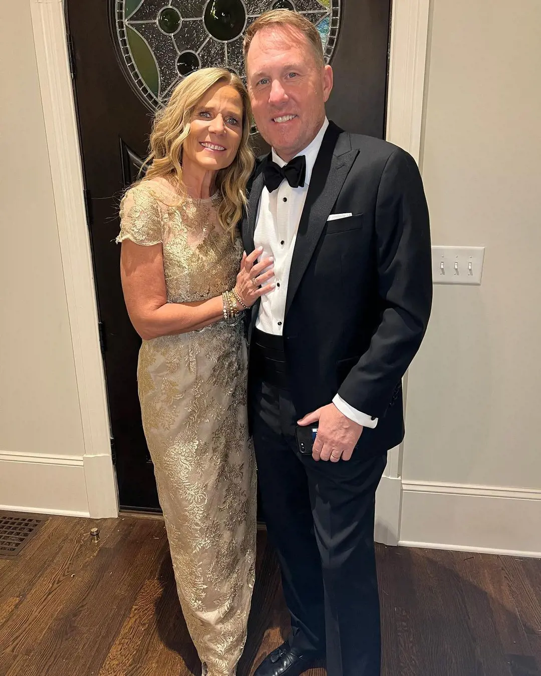 Hugh Freeze with his wife Jill Freeze after a date night in Auburn.