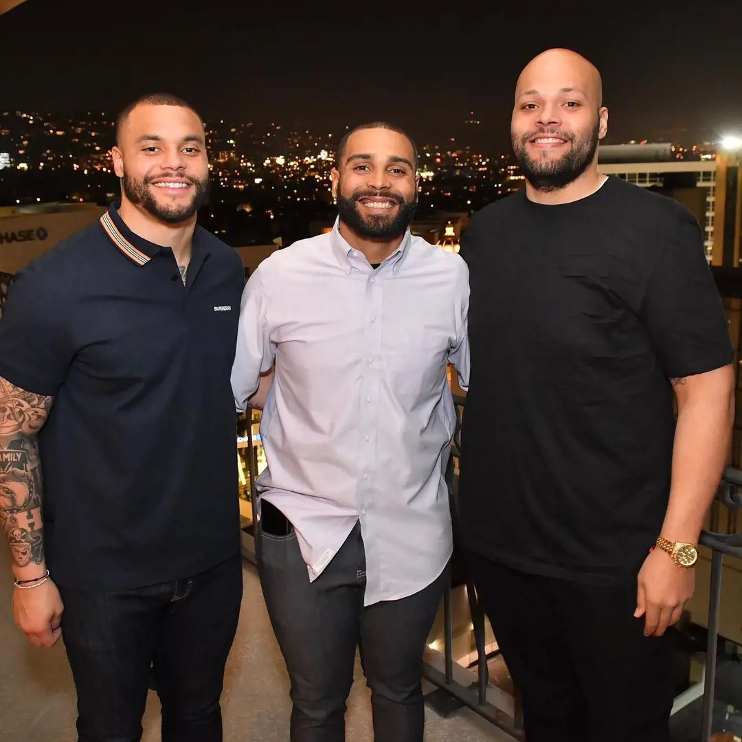 The Prescott brothers: Dak (left), Tad (middle), and Jace (right).