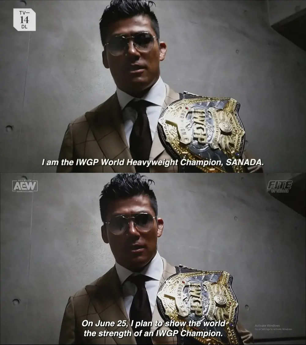 Sanada will defend his IWGP World Heavyweight Championship against Jack Perry