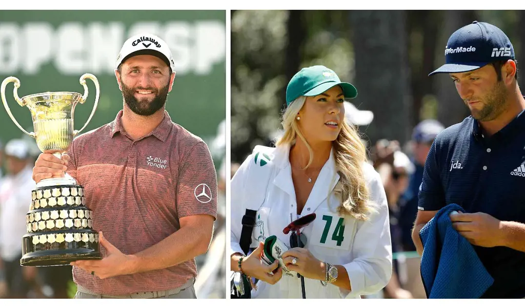 Jon and Kelley (right photo) at the 2019 Masters.