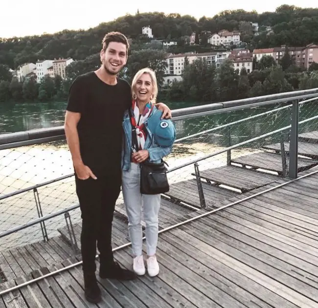 Norrie with his mother at Lyon, France during his vacation in May 2018.