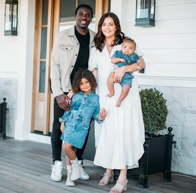 Aaron Holiday with his spouse Ashli Holiday and his children on 12 Septemeber 2021.