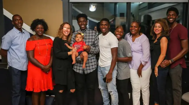 Holiday family From left to right: Shawn, Toya, Lauren Cheney, Jrue Tyler, Jrue, Aaron, Lauren, Shekinah, and Justin.