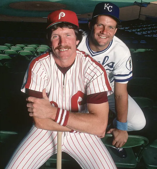 Phillies' Mike Schmidt and Royals' George Brett for the Sports Illustrated 1980.