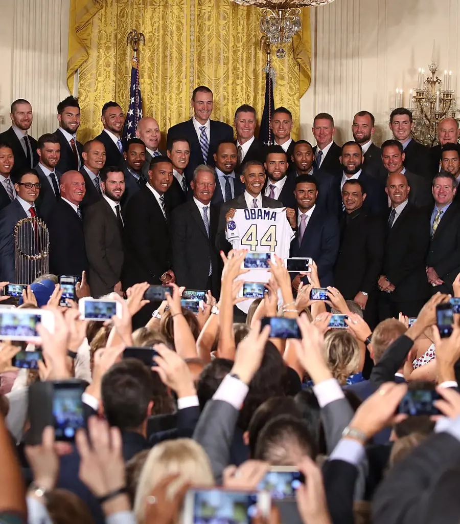 Then US President, Barack Obama and the White House staff hosted the Royals triumph in July 2016.