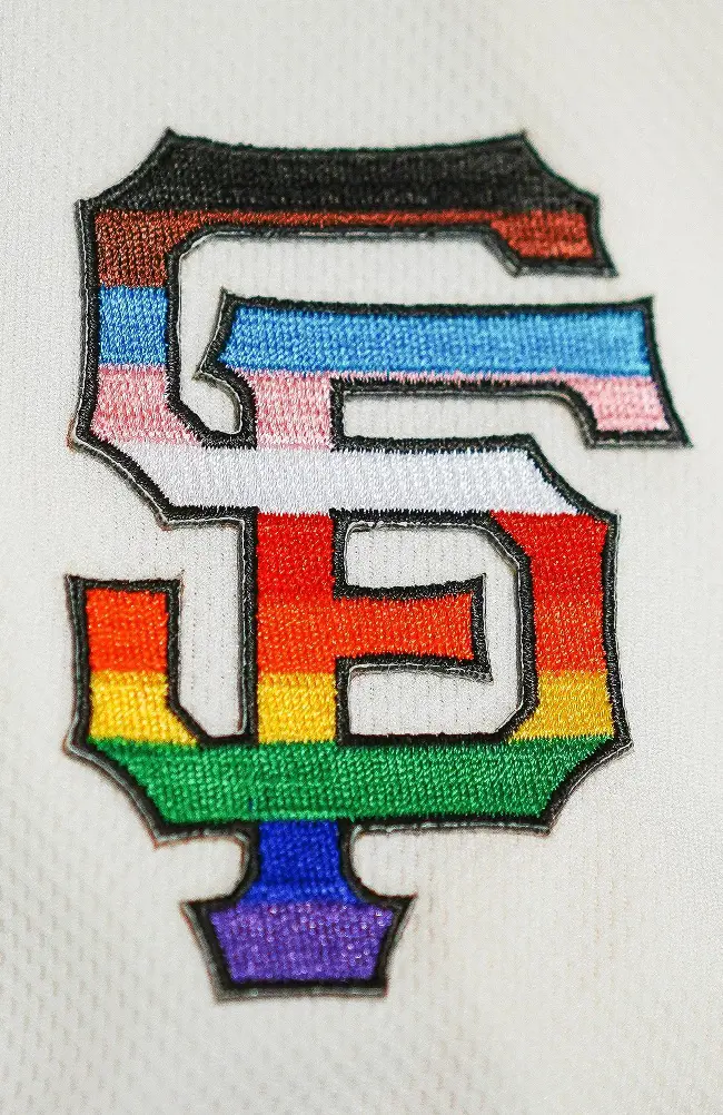 The Giants' insignia for June 2023 is an honor to Pride Month in support of the LGBTQ+ community.