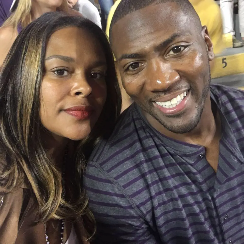 Ryan and Yonka at a stadium attending games in November 2016