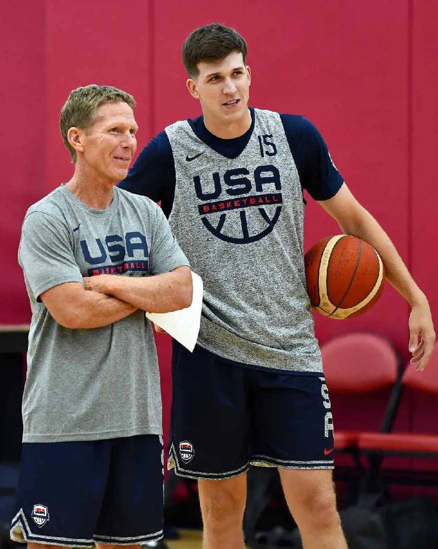 Mark Few during USAB training sessions in August 2023