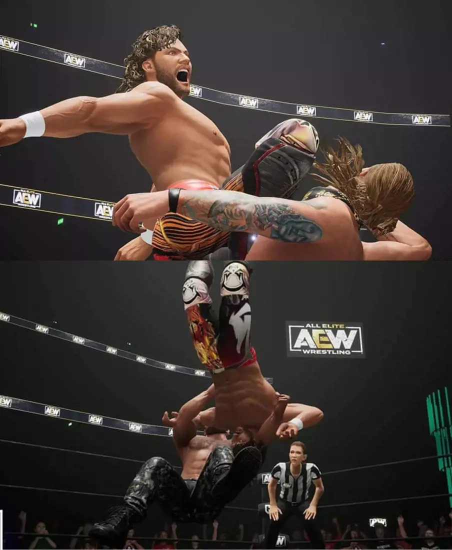 Official screenshots of the AEW gameplay