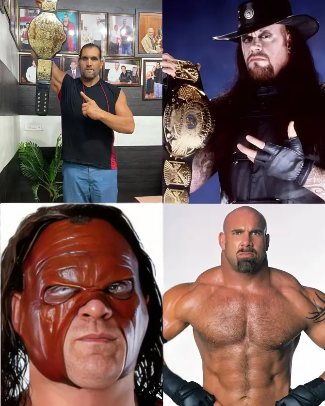 The Great Khali, Undertaker, Kane, and Goldberg had a legendary WWE careers.