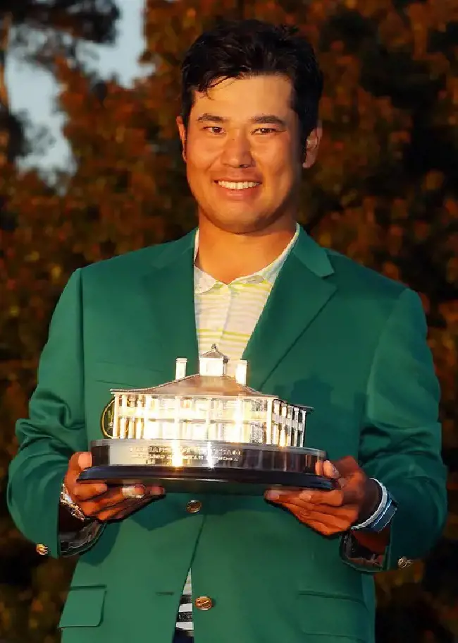 Matsuyama with his 2021 Masters Tournament trophy. (Photo by Kevin Cox)