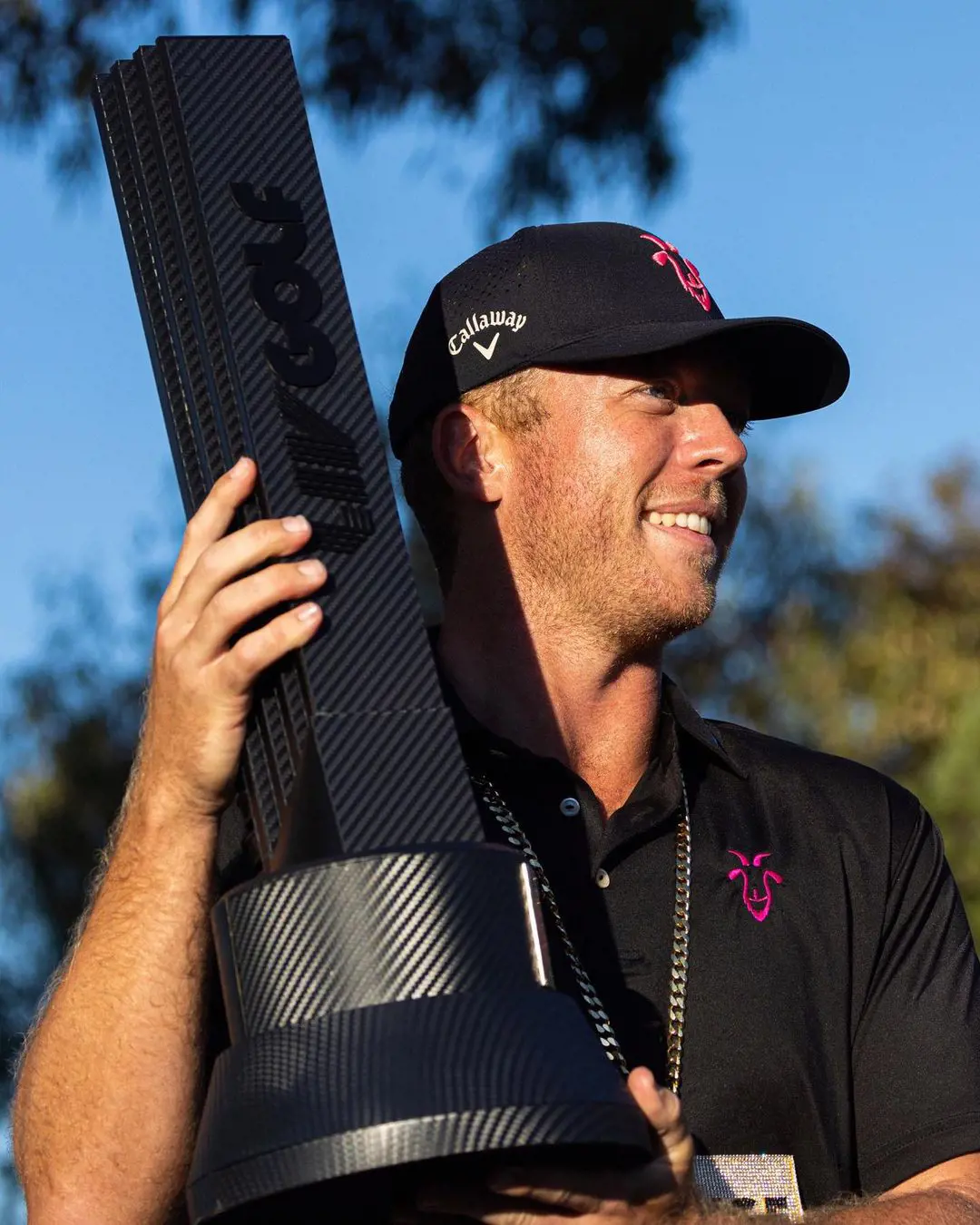 Taylor Gooch celebrates after winning the LIV Golf Adelaide on April 23