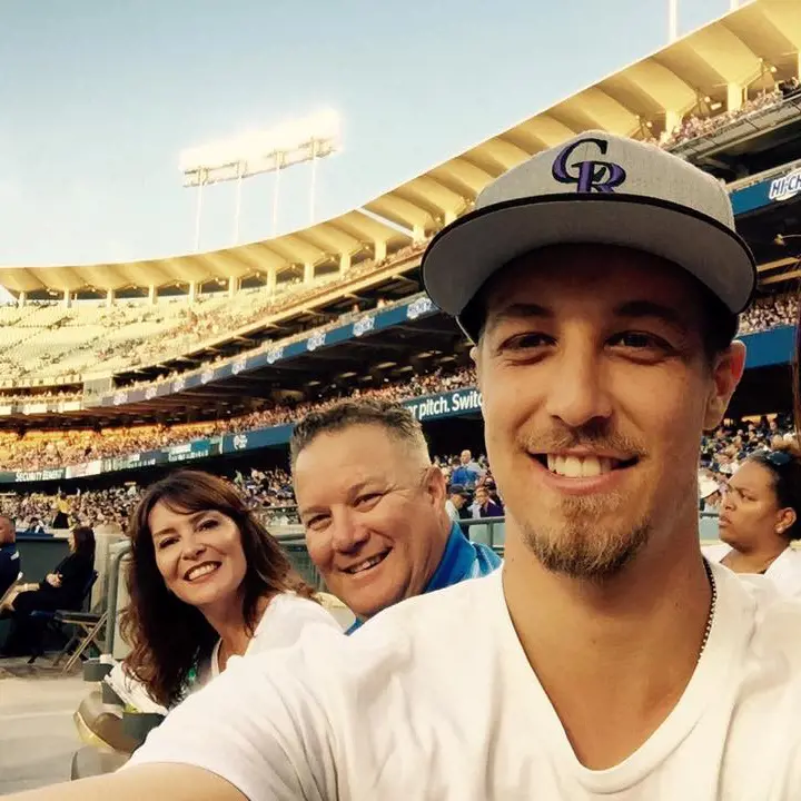 Fernando Sr., Millie, and Cousy attending Los Doyers vs. Los Rockies game in June 2016 