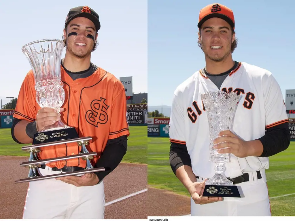 Jonah while playing baseball for the Giants in 2016