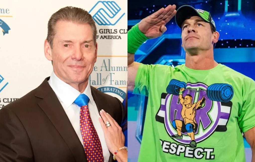 McMahon visits RAW backstage to meet John Cena in April 2023