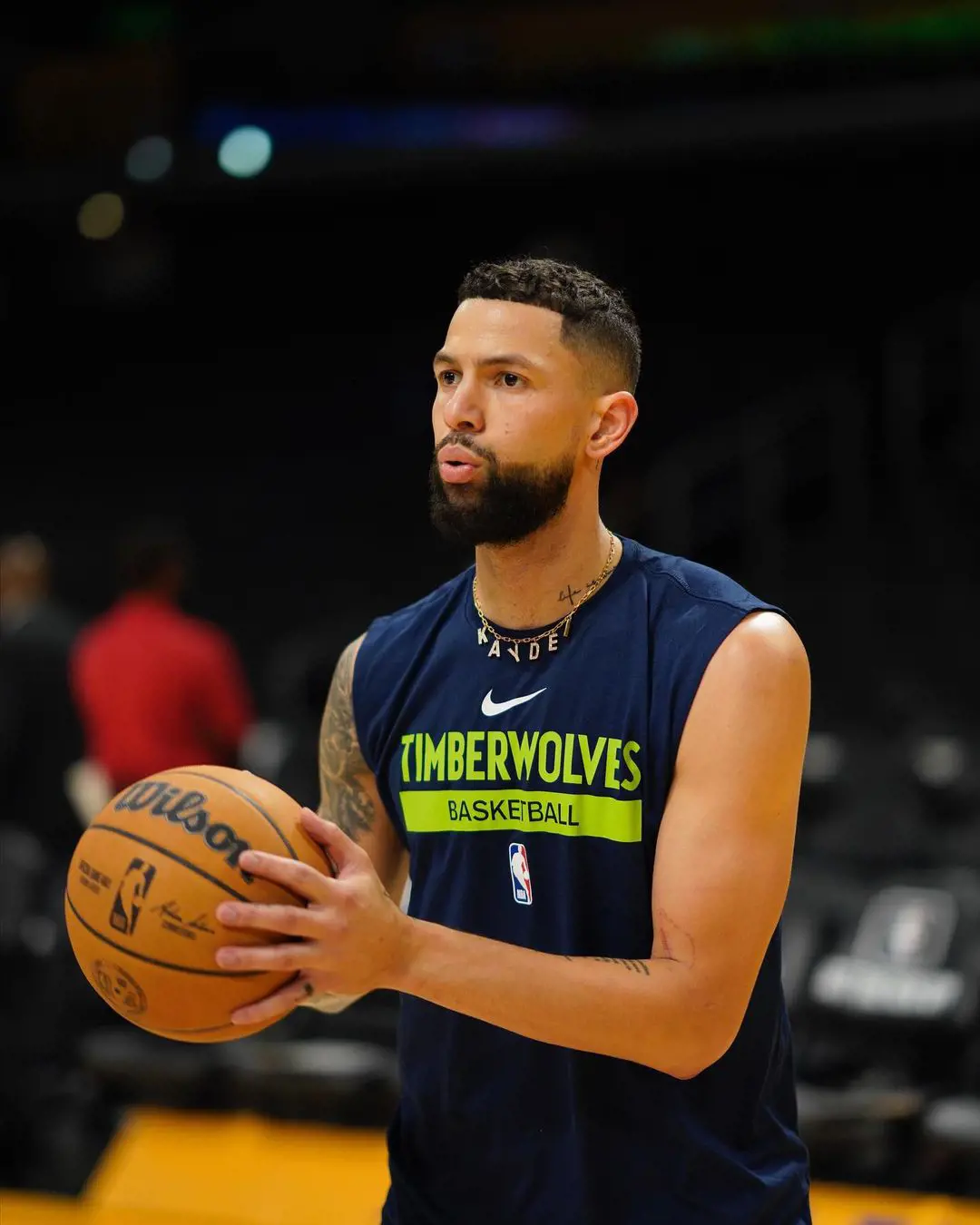 Austin during the Timberwolves practice session on October 2022.