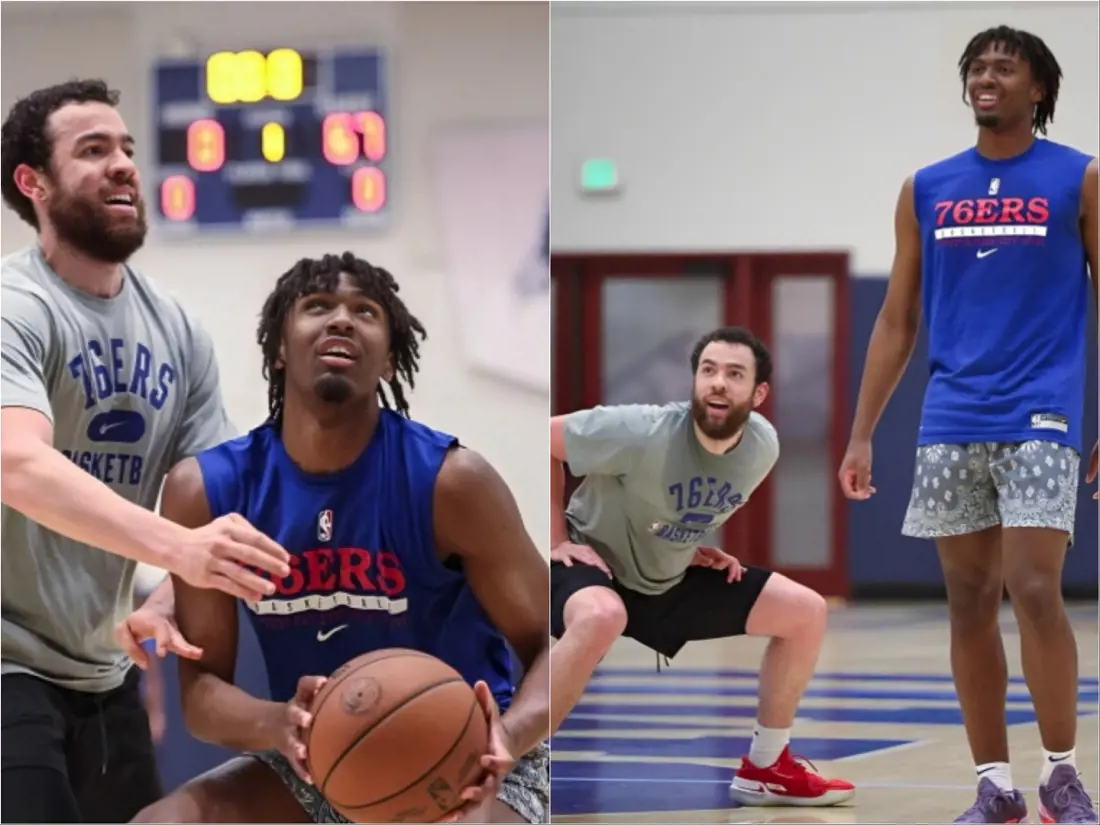 Early morning offseason grind for Tyrese Maxey and Spencer in 2022.