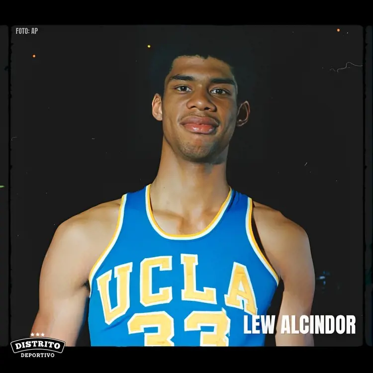 The young Kareem Abdul-Jabbar in the UCLA jersey was previously known as Lew Alcindor