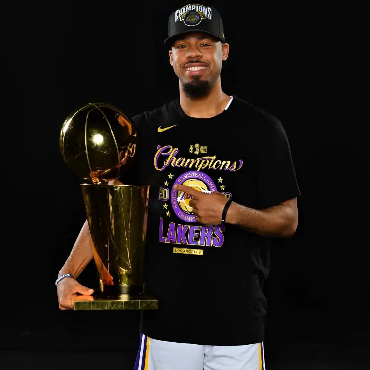 Quinn Cook with his second NBA championship while he was a player for the Lakers