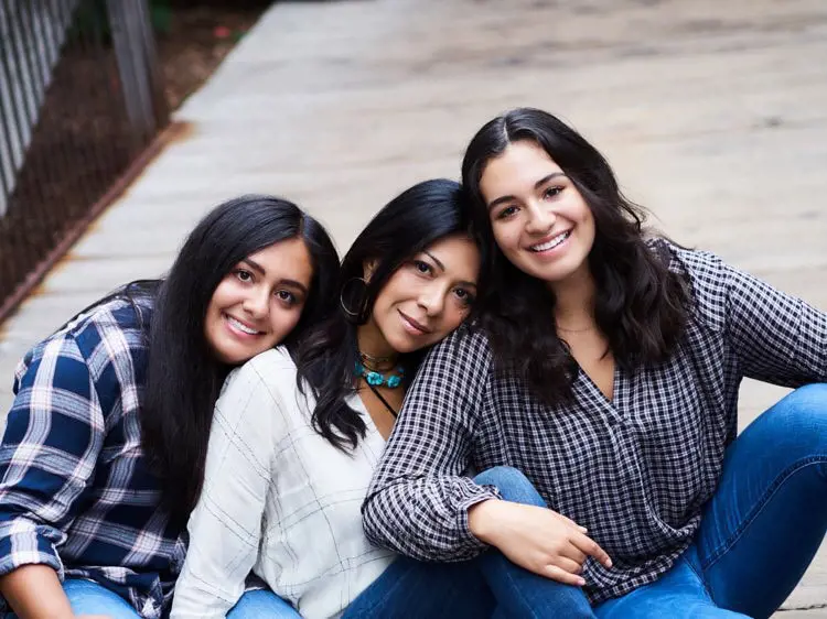 Bricia with her children at Sundance Mountain Resort.