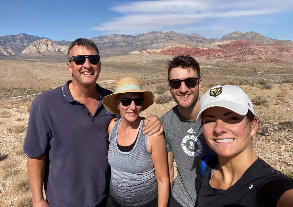 Roy trip to beautiful landscape with his father, mother, and partner in October 2021