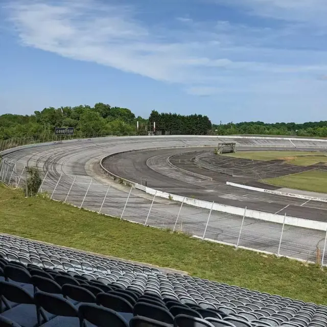 Image of the North Wilkesboro Speedway under construction