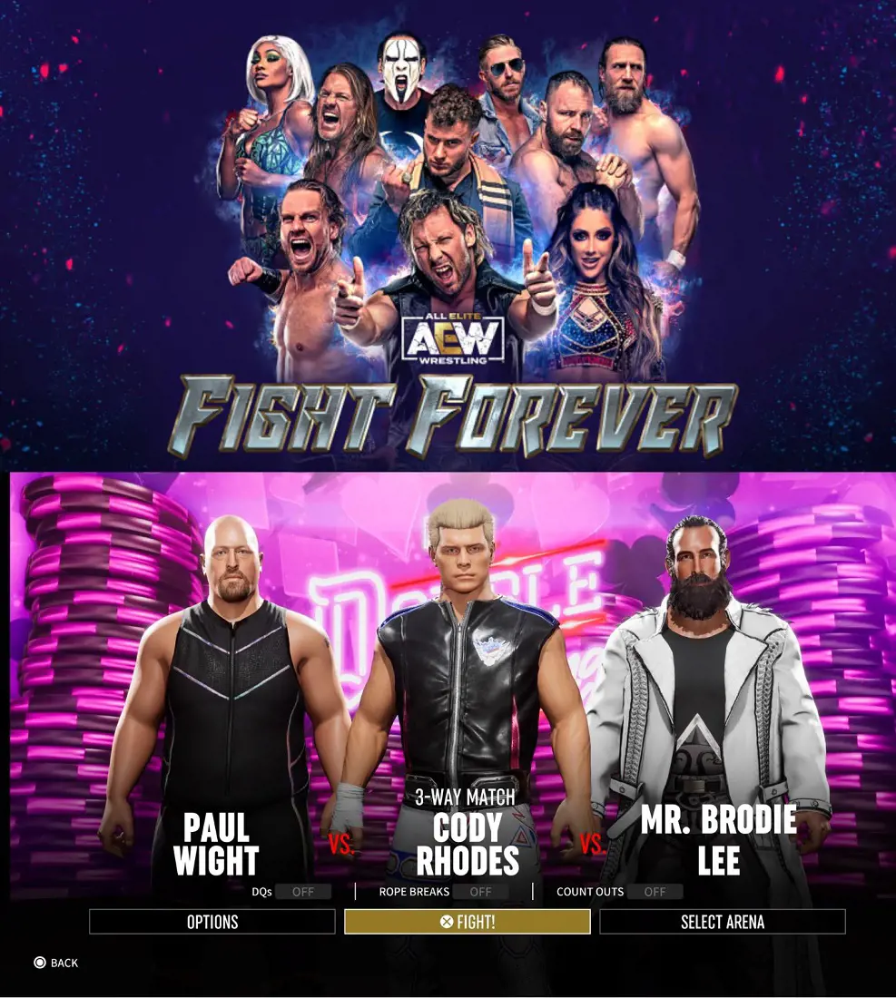 Cody Rhodes, Brodie Lee and Paul Wight are unlockable characters in the game