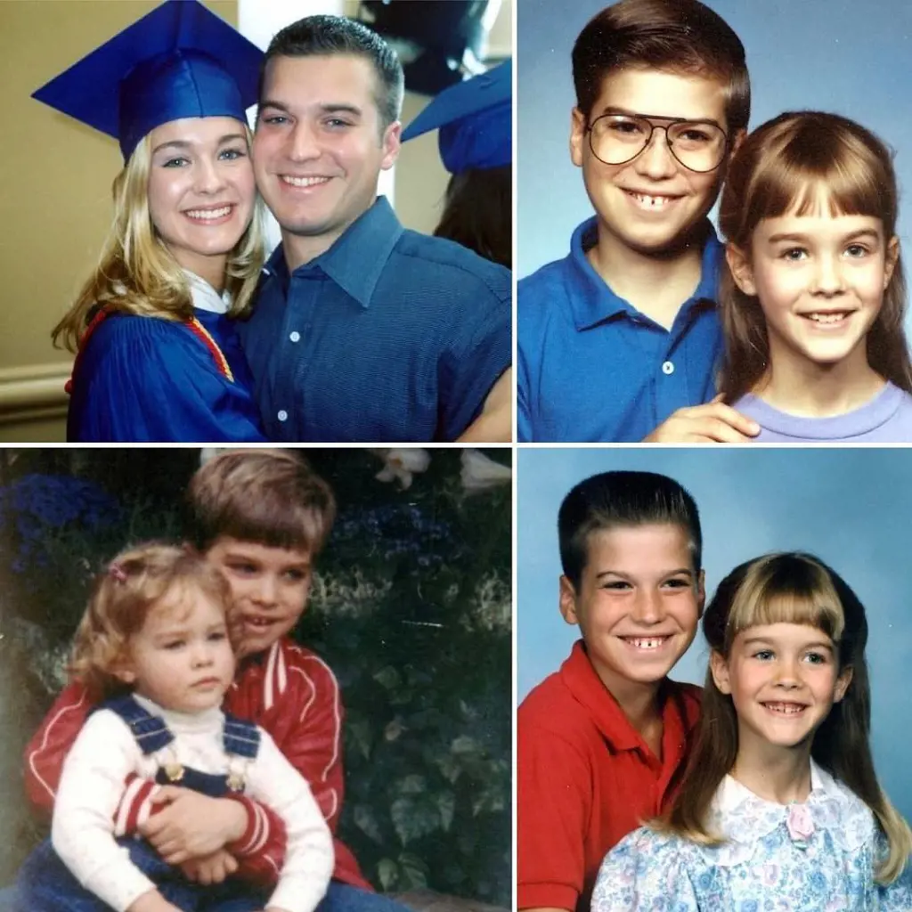 Laura and her older brother, Steve, celebrating national siblings day in 2017