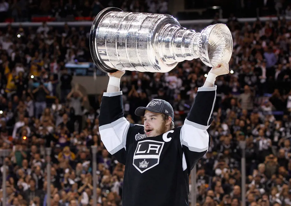 The Kings after winning Stanley cup at Staples Center on June 11, 2012 in Los Angeles