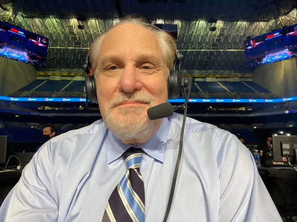 Bernstein at the Alamodome before the Tank Davis vs. Leo Santa Cruz bout in 2020.