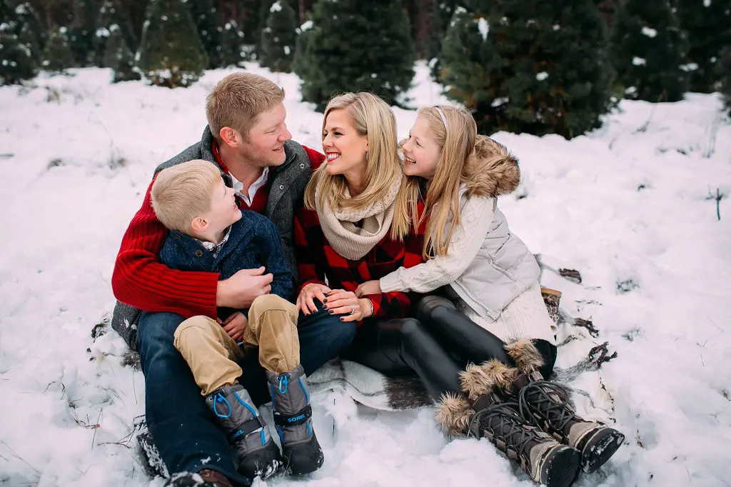 Mark, Turner, Nicholle and Gainna's pictured relishing snowy season in January 2017