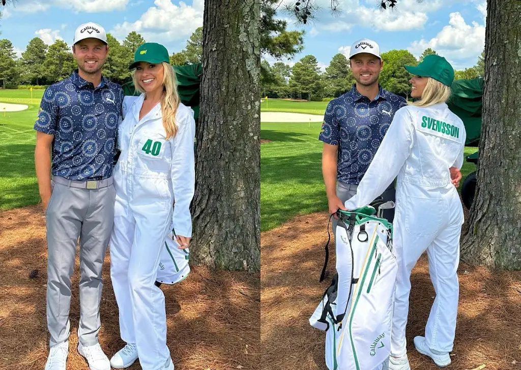 Adam is joined by Gabi as his caddie for the Masters in April 2023