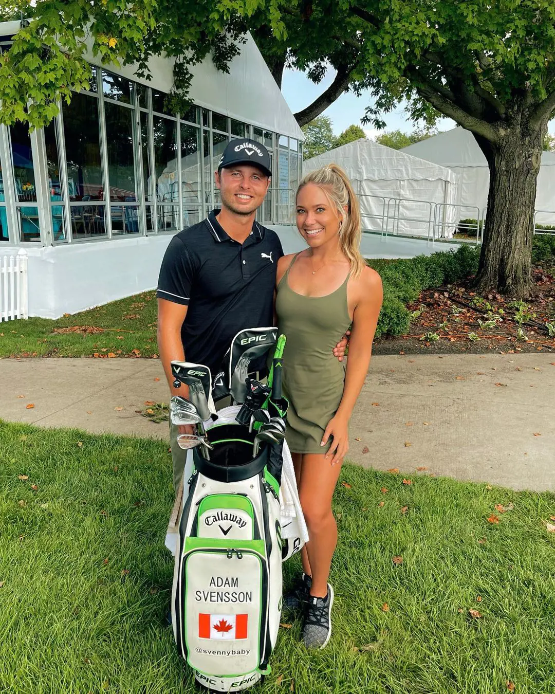 Adam with Gabi at Ohio State University Golf Club in August 2021