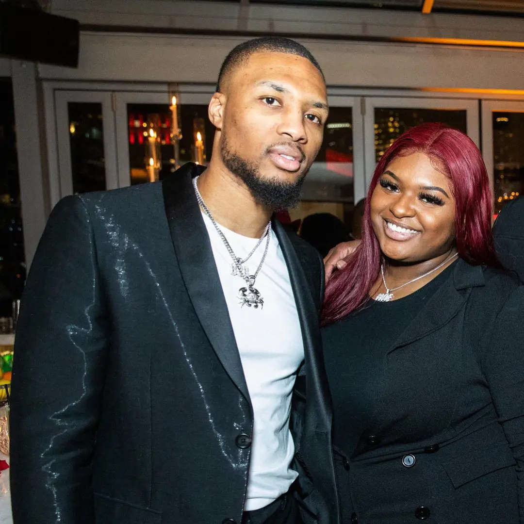 Lillard celebrating LaNae's 22nd birthday on February 24, 2020