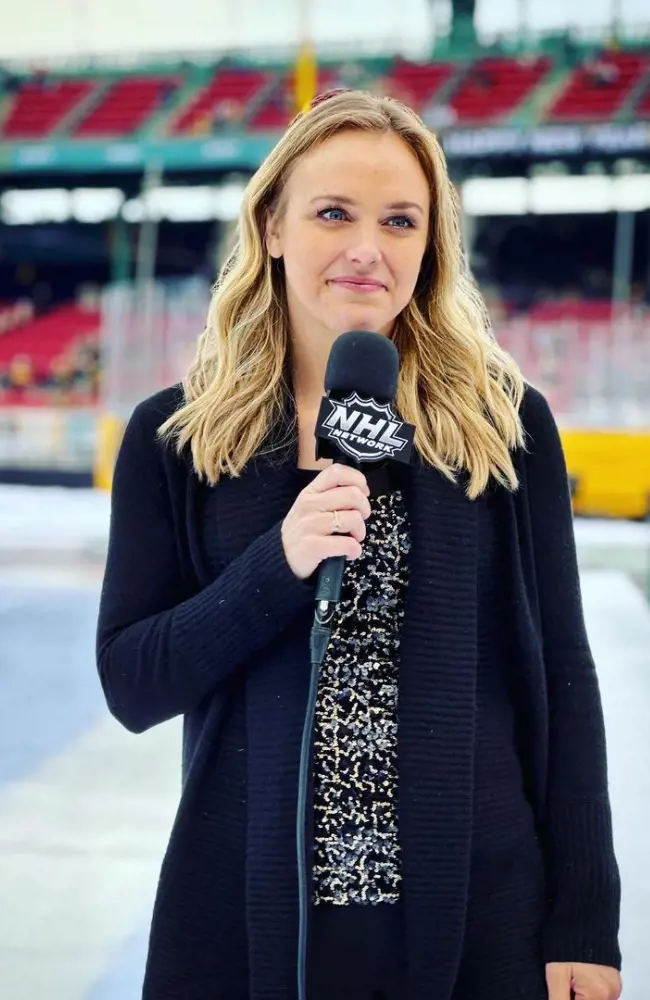 Jamie reporting at Fenway Park on January 3, 2023. 