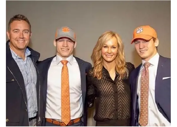 Herbstreit with his partner, Alison and twins, Jake and Tye