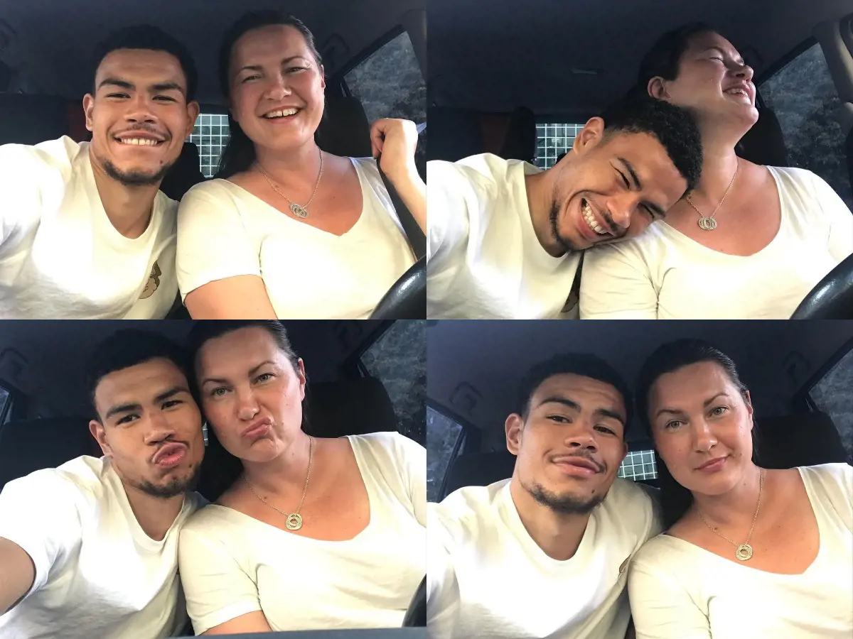 Olivier enjoying selfies with Raisa in a car in June 2021