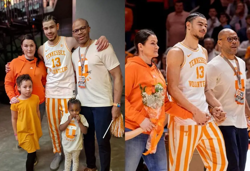 Olivier with Christian and Raisa at Thompson-Boling Arena in March 2023