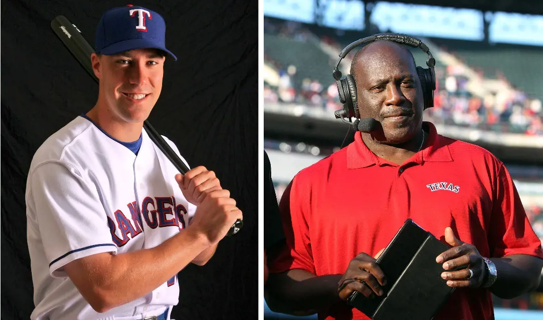 Murphy (left) and McLemore (right) make up the Rangers' commentary panel.