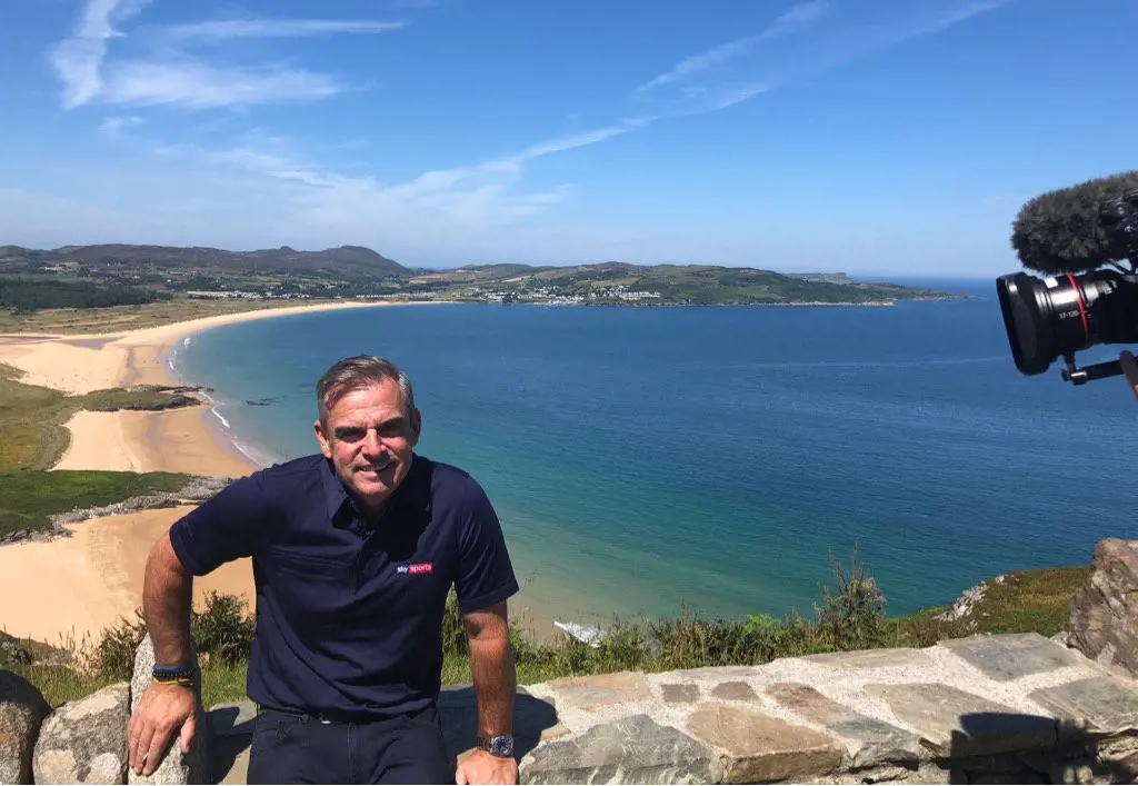 McGinley at Portsalon Golf Club in July 2018