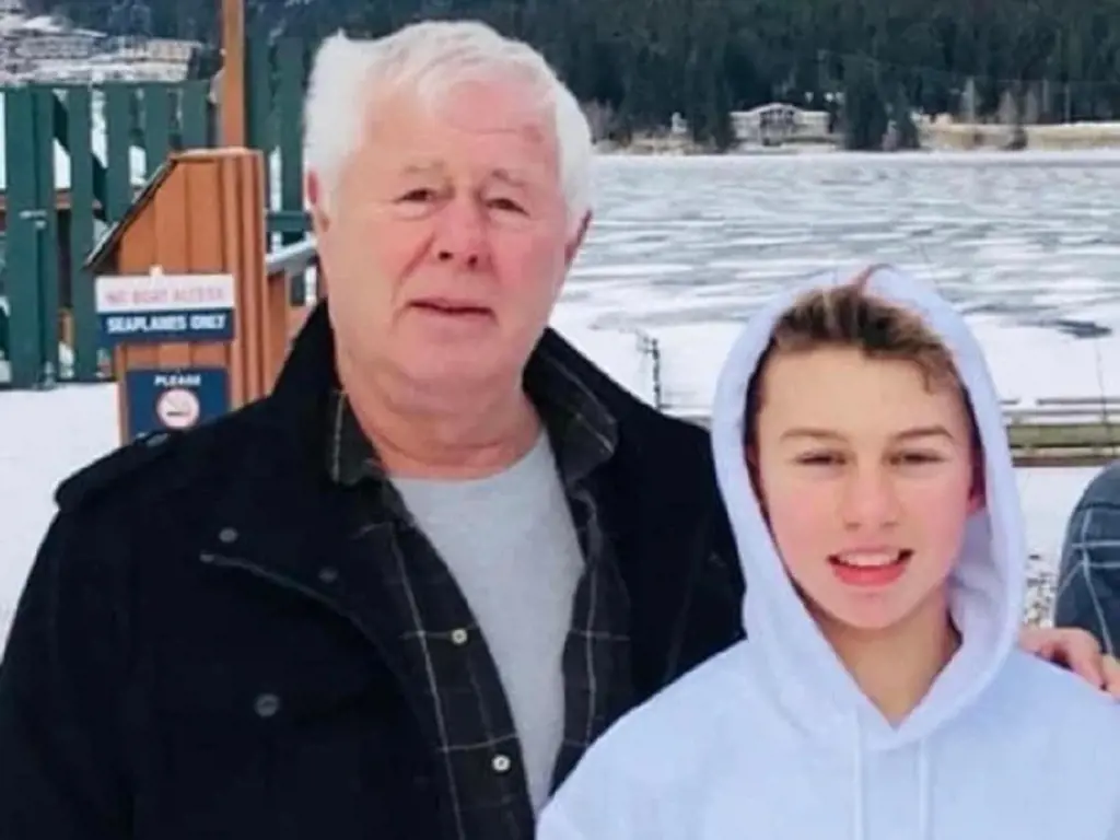 Conner with his grandfather Garth Bedard.