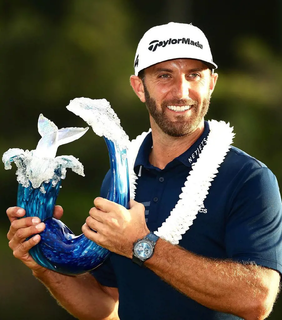 Dustin celebrating his triumph of the 2018 Sentry Cup.