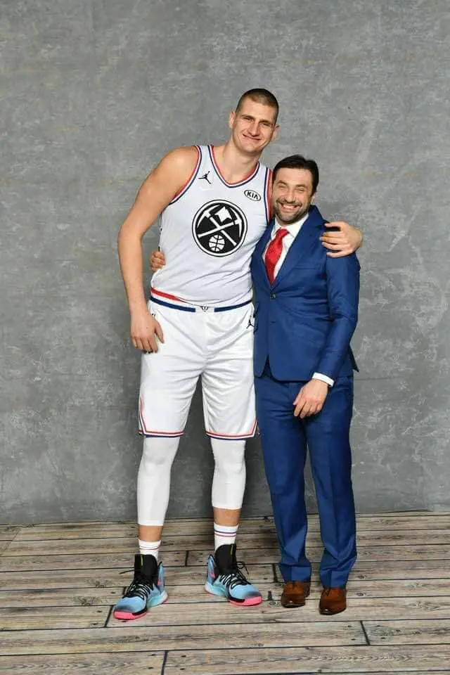 The winning duo Nikola Jokić and Ognjen Stojaković's picture from Match 15, 2019