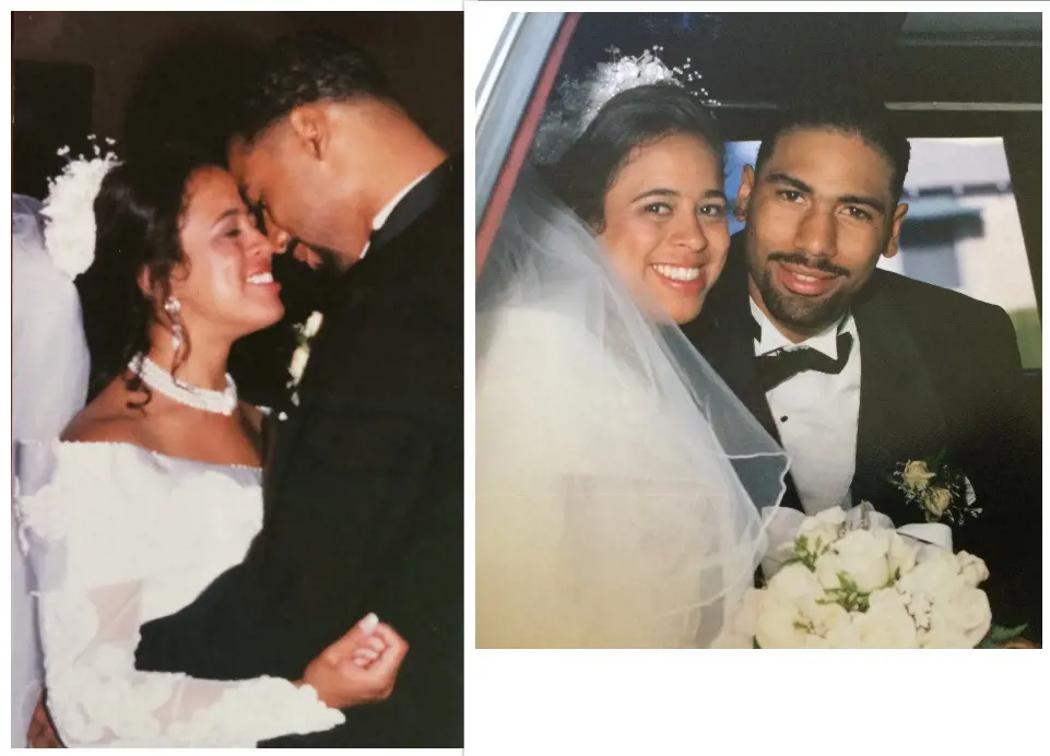 Craig and his wife, Julie, on their wedding day in July 1995