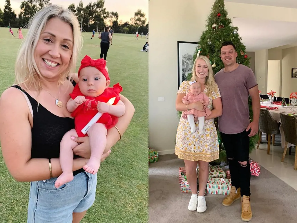 Kate(left) enjoying cake day and right Emma and Daniel wishing Merry Christmas. 