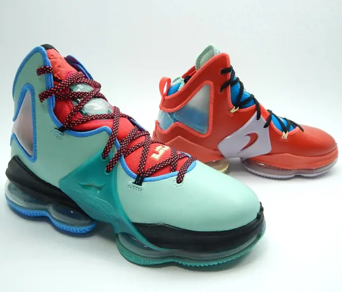 Nike LeBron XIX in Bright Crimson/Multi-Color segment